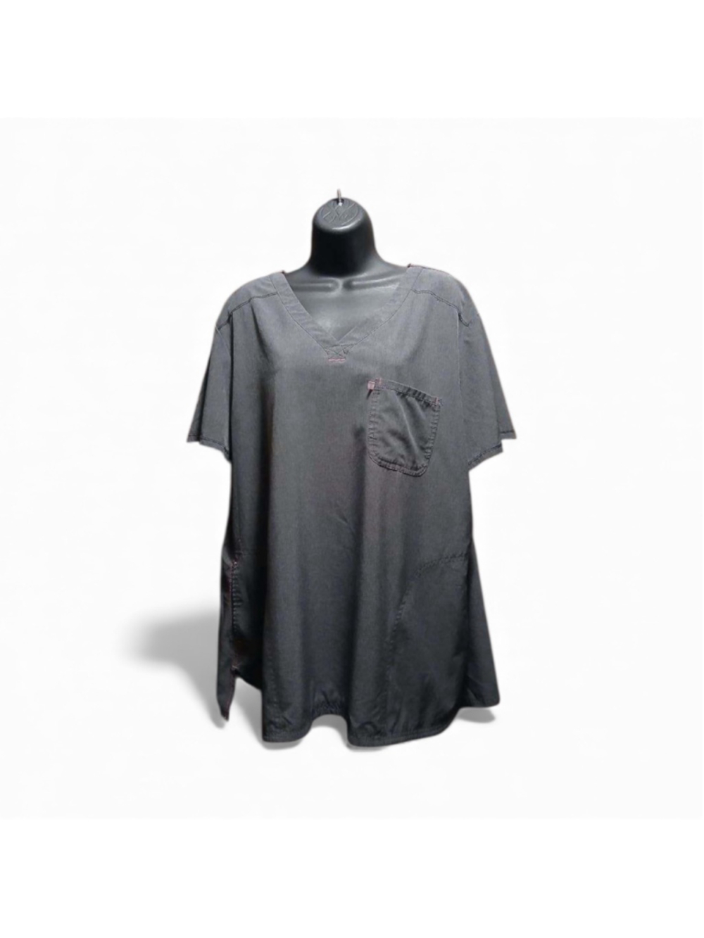 Scrub Star Women's 2XL Ethical Recycled V-Neck Scrub Tunic Pewter (INV197) A5